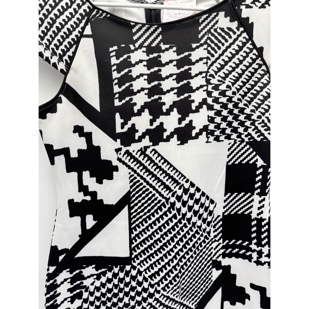 Romeo & Juliet Couture Dress Small Black White Geometric Bodycon Sheath Chic NWT - Picture 5 of 12